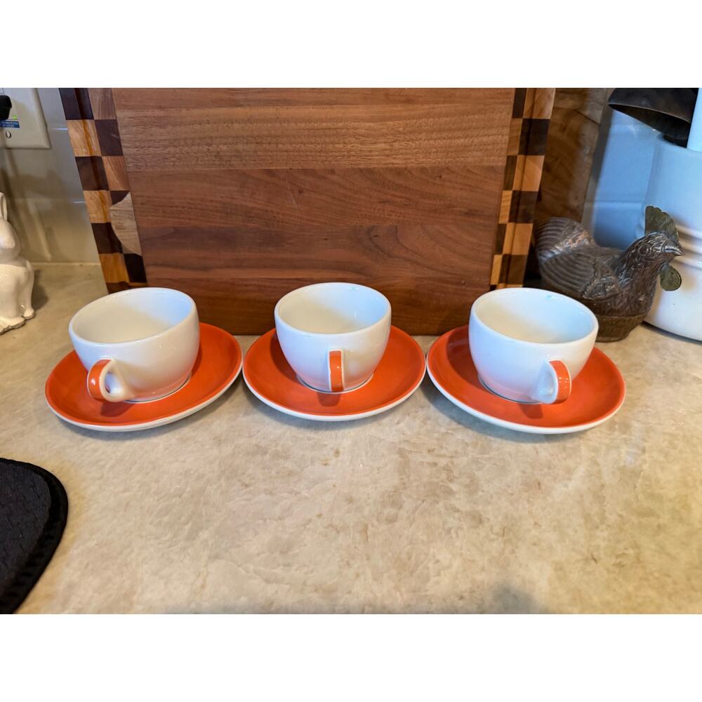 Ancap Italian cappuccino coffee cups w/ saucers   (set of 3 )5.1 oz